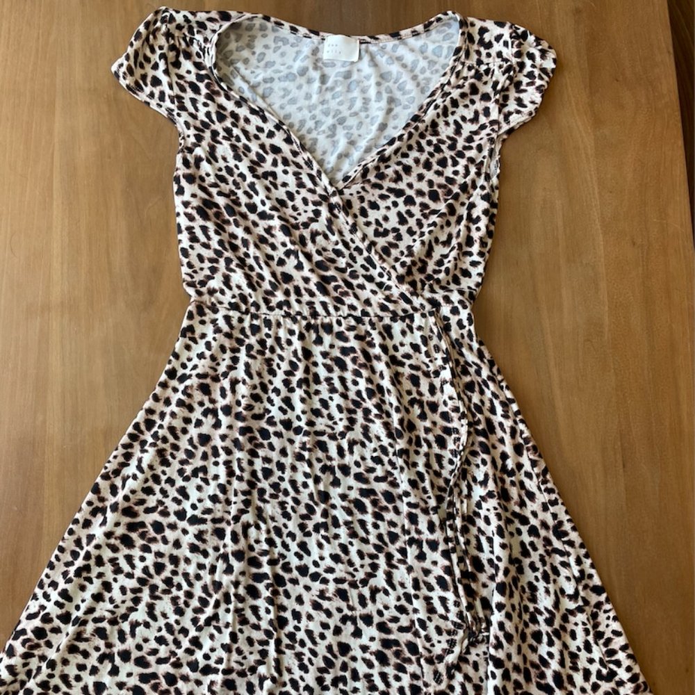 Dee Elly Leopard Print Wrap Dress